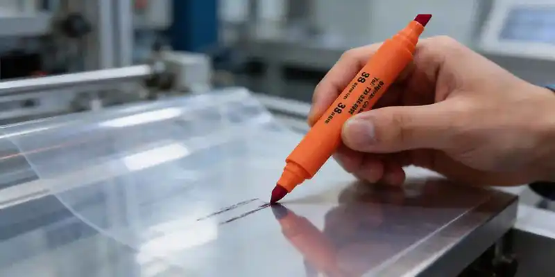 Handheld surface tension test pen on film substrate